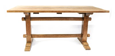 Lot 574 - Woodpeckerman: An Oak Refectory Dining Table,...