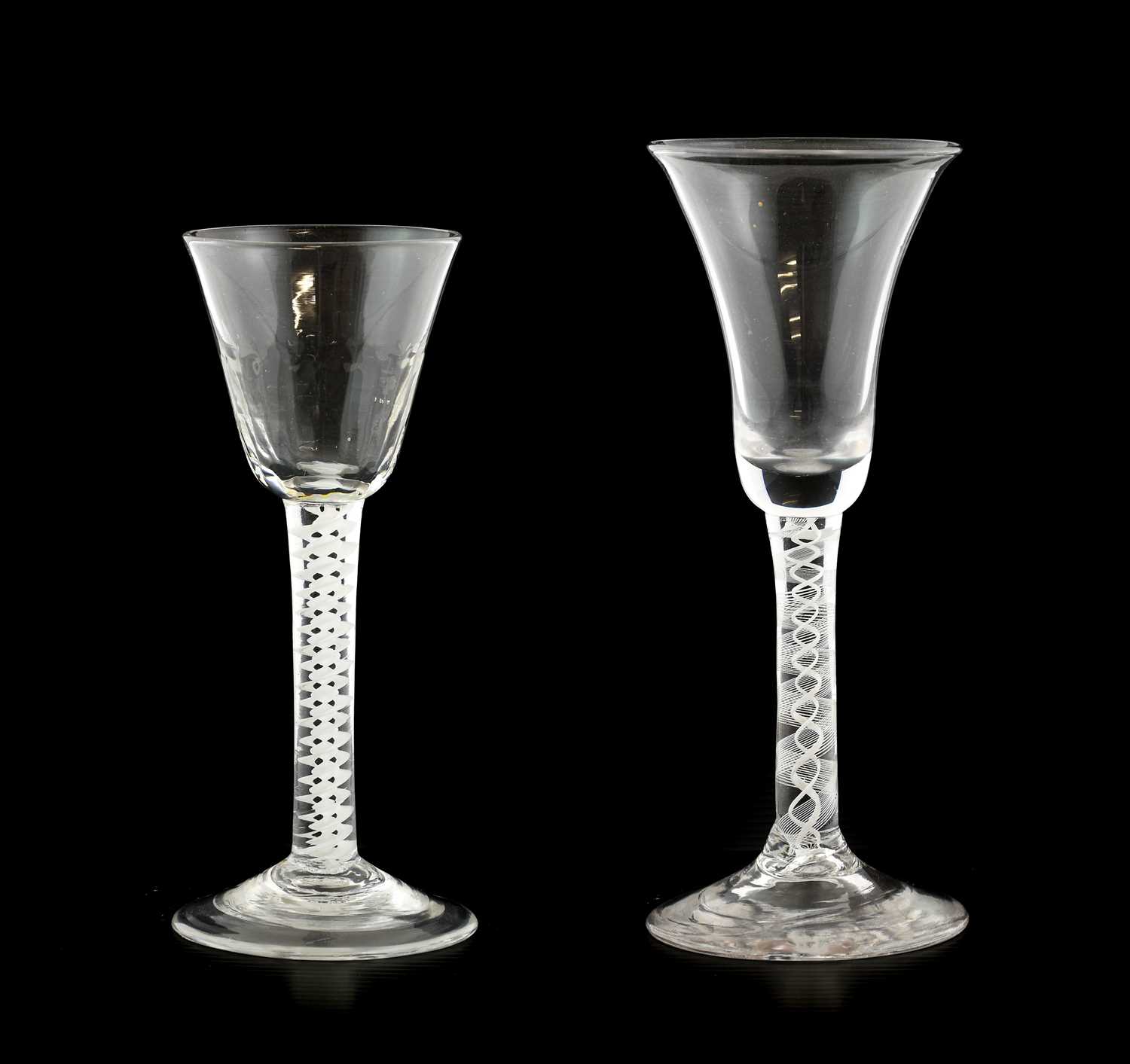 Lot 20 - A Wine Glass, circa 1750, the bell-shaped bowl...