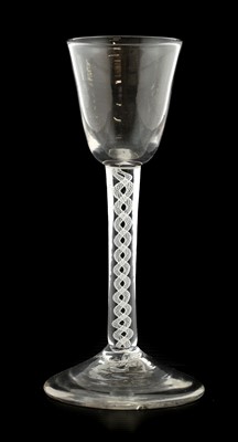 Lot 1 - A Wine Glass, circa 1750, the rounded funnel...