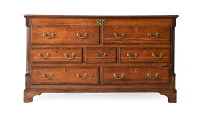 Lot 411 - A George III Oak and Mahogany-Crossbanded...