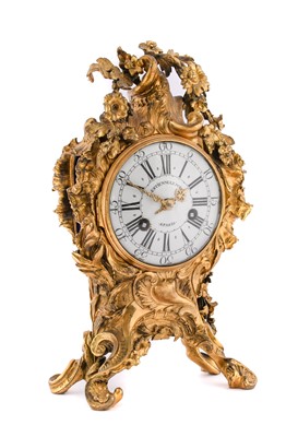 Lot 379 - A French Bronze Ormolu Striking Mantel Clock,...