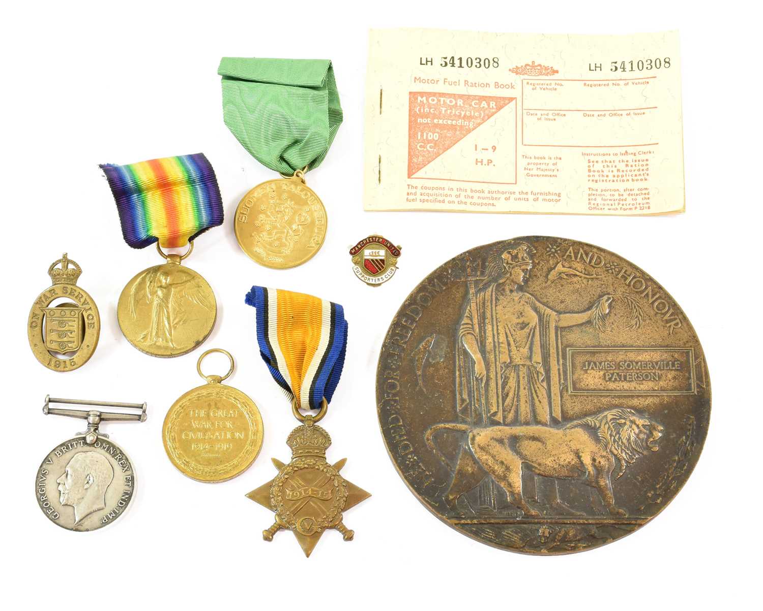 Lot 2028 - A First World War Casualty Group, awarded to...