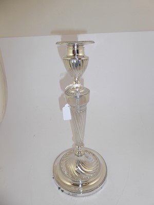 Lot 2102 - A Pair of Victorian Silver Candlesticks