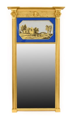 Lot 937 - A Regency Gilt Pier Glass, of breakfront form...