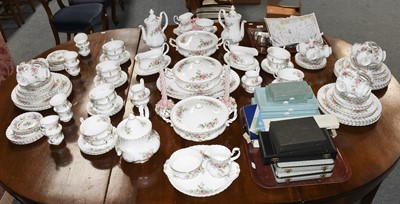 Lot 301 - An extensive Royal Albert Moss Rose pattern...