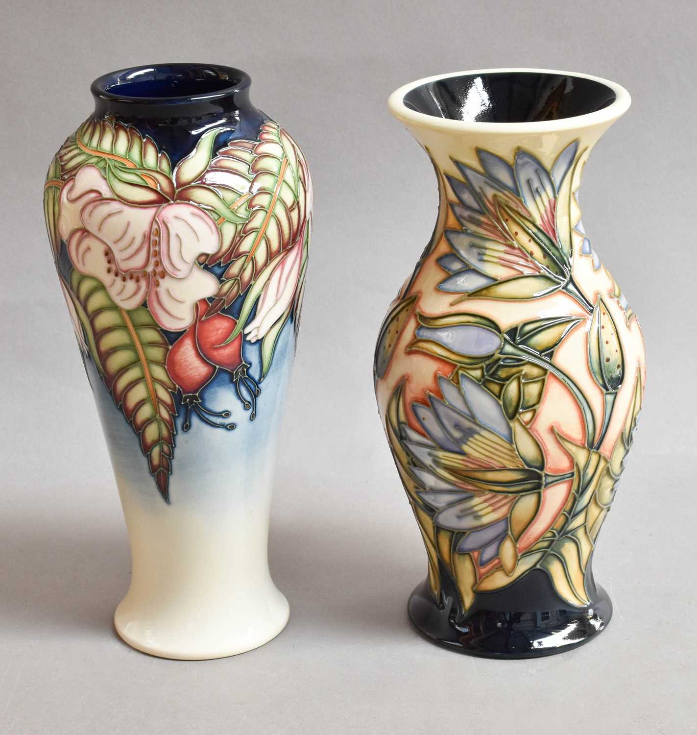Lot 123 A modern Moorcroft pottery vase, factory