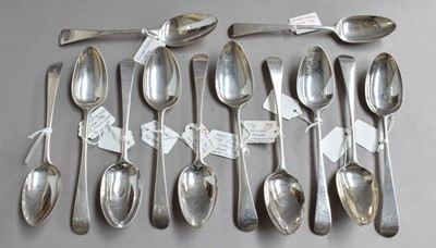 Lot 109 - Twelve Various George III Silver Table-Spoons,...