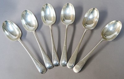 Lot 215 - A Set of Six George V Silver Table-Spoons, by...