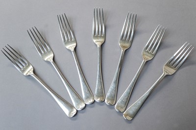 Lot 217 - A Set of Eleven George V Silver Dessert-Forks,...