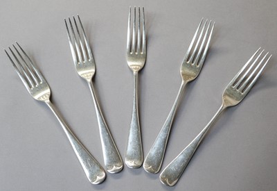 Lot 216 - A Set of Eleven George V Silver Table-Forks,...