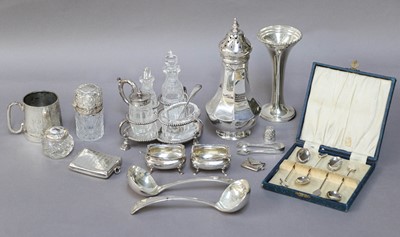 Lot 204 - A Collection of Assorted Silver, comprising: a...