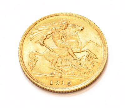 Lot 368 - A George V Half Sovereign 1915 S, Sydney Mint,...