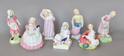 Lot 61 - Seven Royal Doulton figures of children, 'Mary...