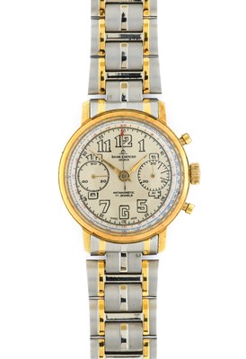 Lot 63 - Baume & Mercier: A Gold Plated Chronograph...