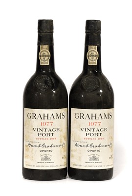Lot 5160 - Graham's 1977 Vintage Port (two bottles)