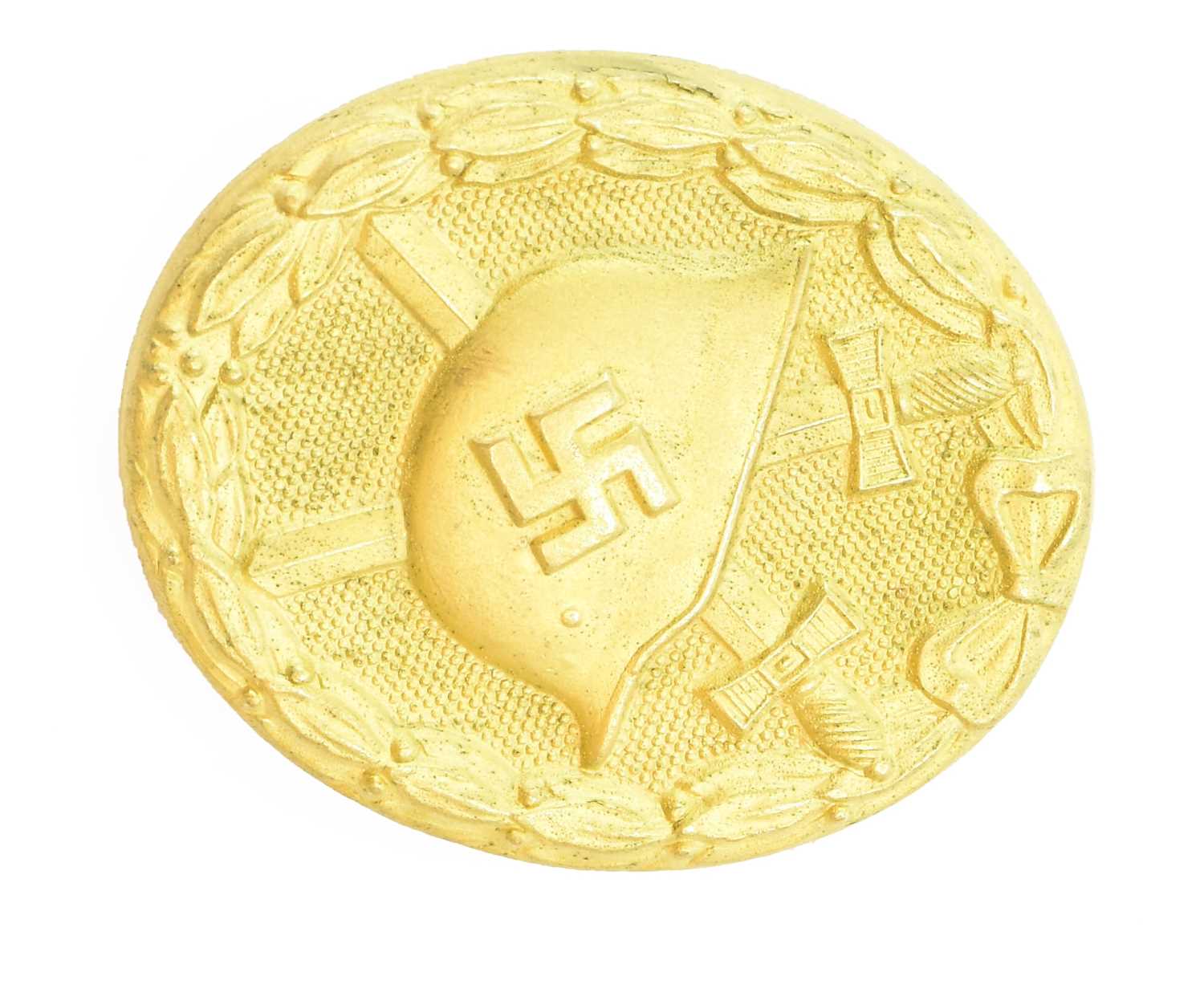 Lot 2280 - A Second World War German Wound Badge, gold...