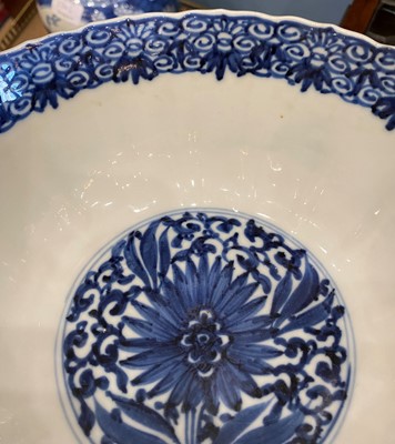 Lot 179 - A Chinese Porcelain Bowl, Kangxi, of fluted...