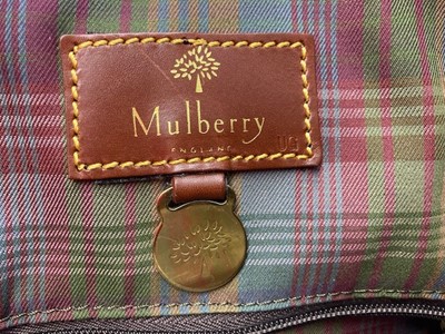 Lot 5064 - Mulberry Green Scotch Grain Travel Bag, soft...