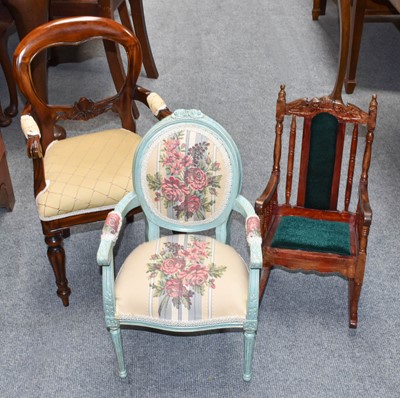 Lot 1118 - Three dolls chairs, including a mahogany...