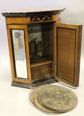 Lot 165A - A Very Rare Corner-Cabinet Model Britannia (Imperial) 9-Inch Disc Musical Box