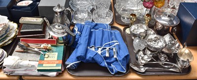 Lot 71 - A quantity of assorted silver plated items...