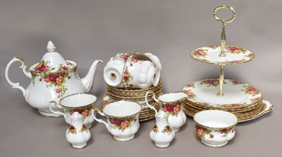Lot 73 - A Royal Albert six place tea set decorated in...