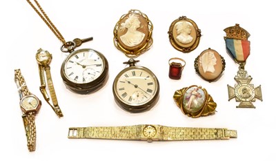 Lot 350 - Two Pocket Watches With Cases Stamped 0.935;...