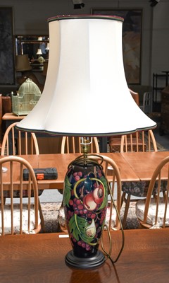 Lot 328 - A modern Moorcroft tablelamp base, 'Queens...