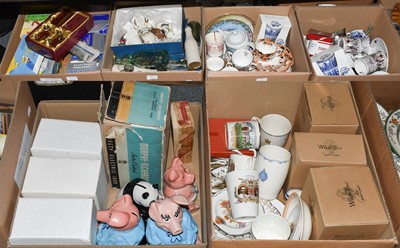 Lot 280 - Seven boxes of collectable ceramics and glass...