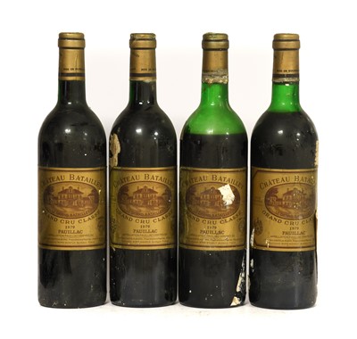 Lot 5035 - Château Batailley 1979 Pauillac (four bottles)