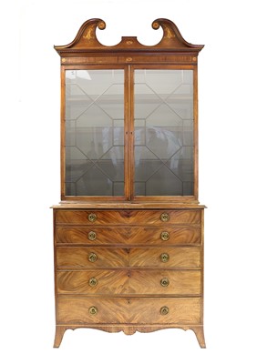 Lot 505 - A Hepplewhite Period Mahogany Secretaire...