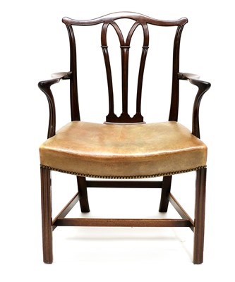 Lot 511 - A George III Mahogany Armchair, late 18th...