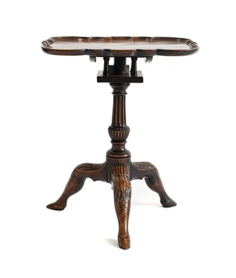 Lot 517 - A George III Carved Mahogany Manx-Style Tripod...