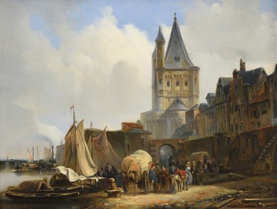 Lot 1111 - Johannes Bosboom (1817-1891) Dutch Harbour...