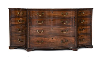 Lot 523 - A George III Mahogany Serpentine Shape Commode,...