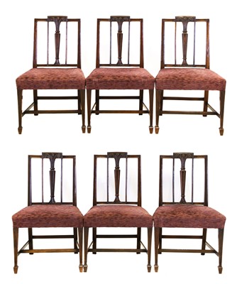 Lot 537 - A Set of Six George III Hepplewhite Period...