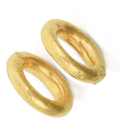 Lot 2234 - A Pair of Hoop Earrings