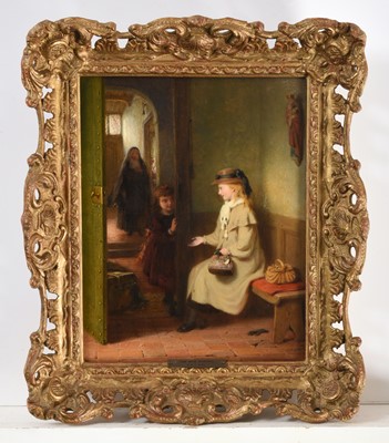 Lot 1102 - George Bernard O'Neill (1828-1917) "The New...