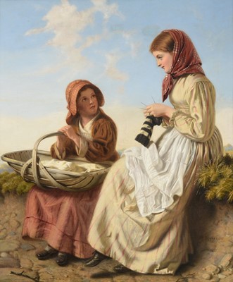 Lot 1106 - John Haynes-Williams (1836-1908) Fisher Girls...
