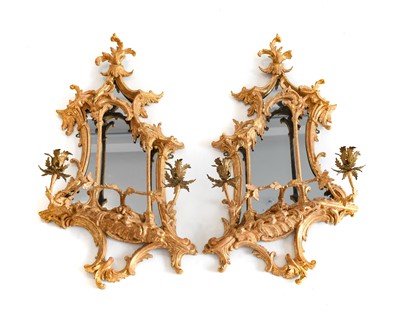 Lot 601 - A Pair of George III Chippendale-Style Carved...