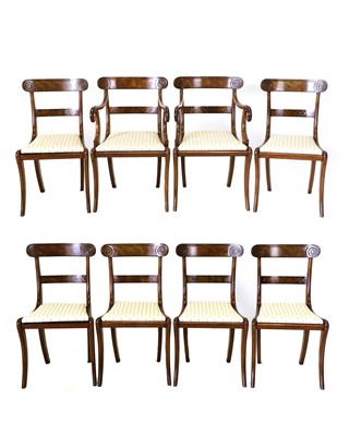 Lot 478 - A Set of Eight (6+2) Regency Mahogany and...