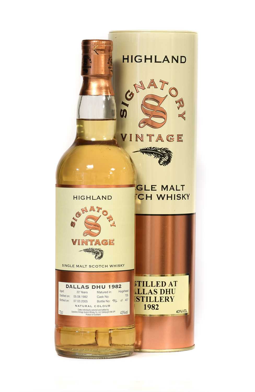 Lot 5195 - Dallas Dhu 1982 Signatory Vintage Single Malt...