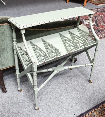 Lot 1287 - A reproduction Regency style painted two-tier...