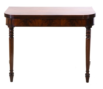 Lot 459 - A Late Regency Mahogany Foldover Tea Table,...