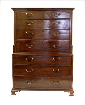 Lot 521 - A George III Mahogany Straight-Front Chest on...