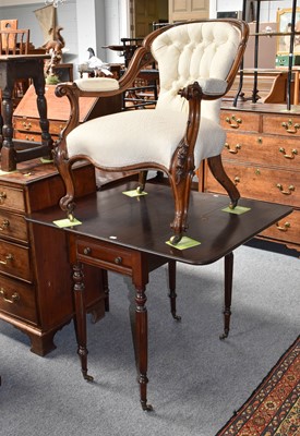 Lot 1150 - A Victorian mahogany single drawer Pembroke...