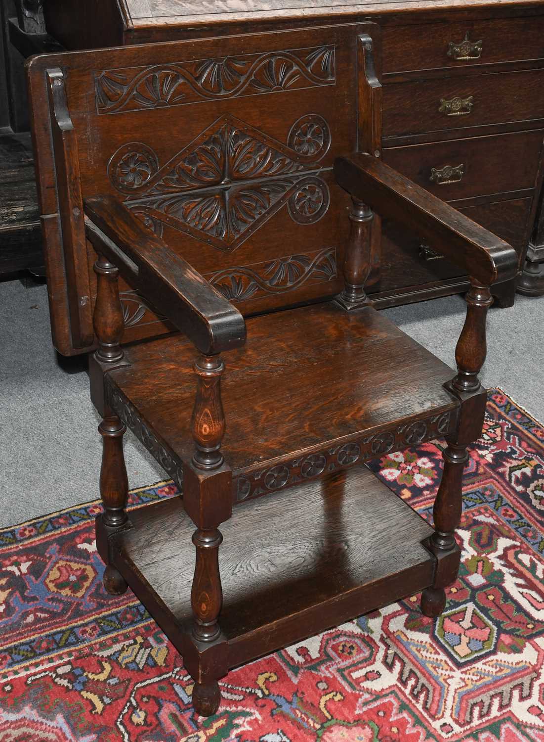 Lot 1145 - A 1920's/30's monk's chair