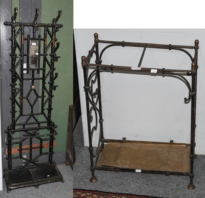 Lot 1181 - An Aesthetic movement painted cast iron...