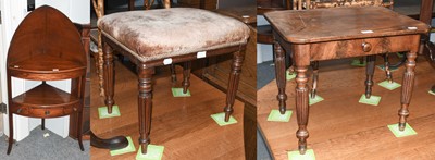 Lot 1168 - An early Victorian mahogany stool raised on...