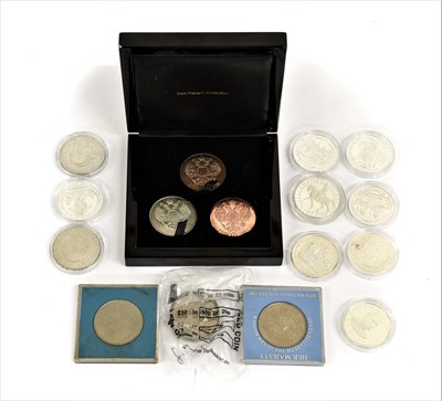 Lot 223 - Mixed Crowns and Silver Proof Coins,...